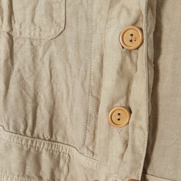 MATE The Label Linen Long Sleeve Jumpsuit in Natural - Picture 5 of 8